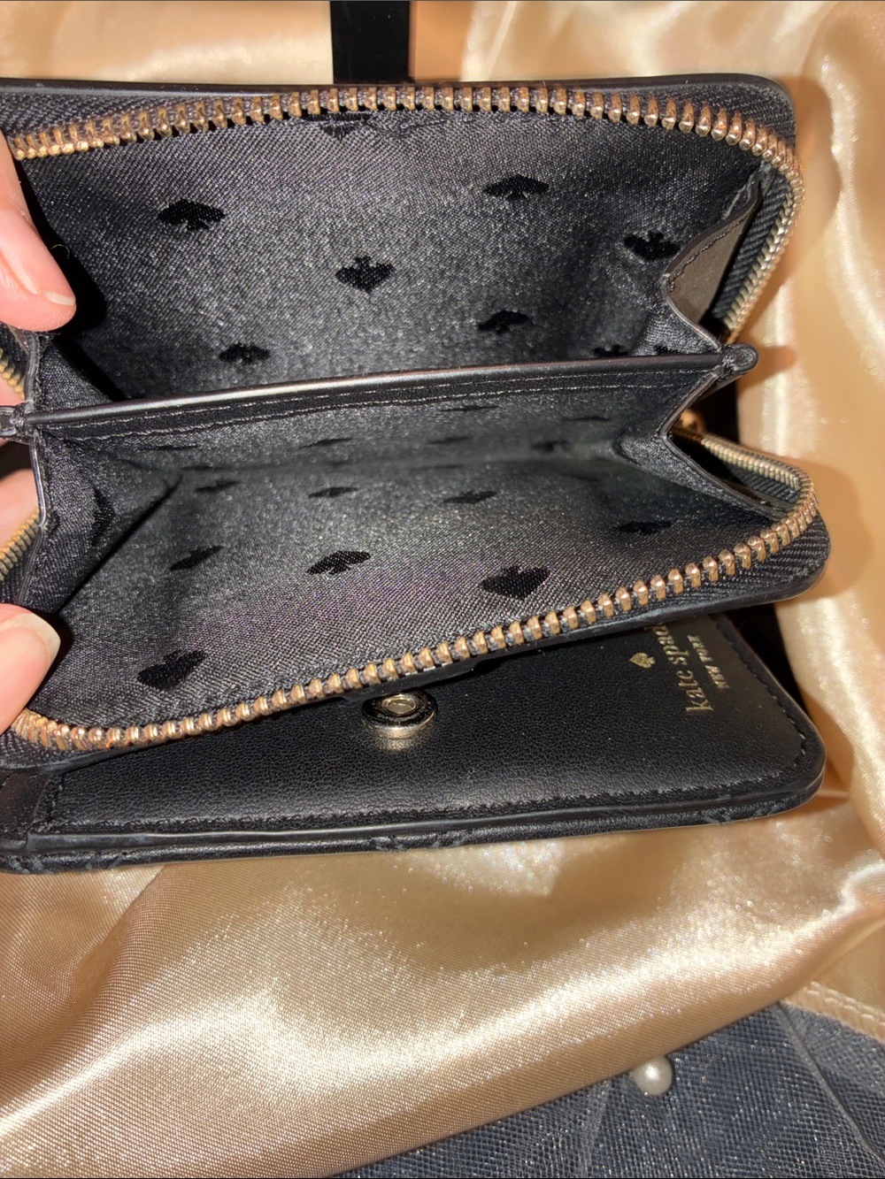 kate spade Black Quilted Leather Zip Wallet - Picture 4 of 6